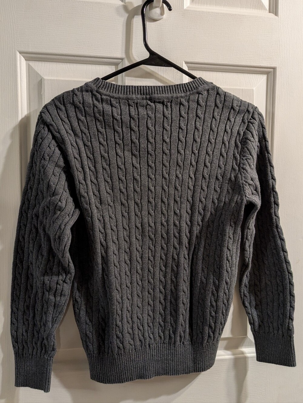 Karen Scott Textured Cable Knit Grey Sweater - Picture 3 of 3